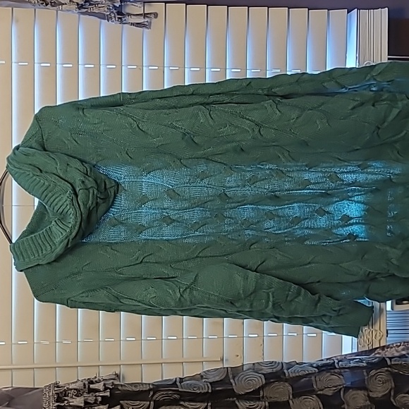 New in package, Xtra long green cardigan with hood and pockets. Size 4X. - Picture 4 of 6